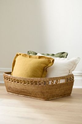 Rattan Rectangle Oblong Storage Basket