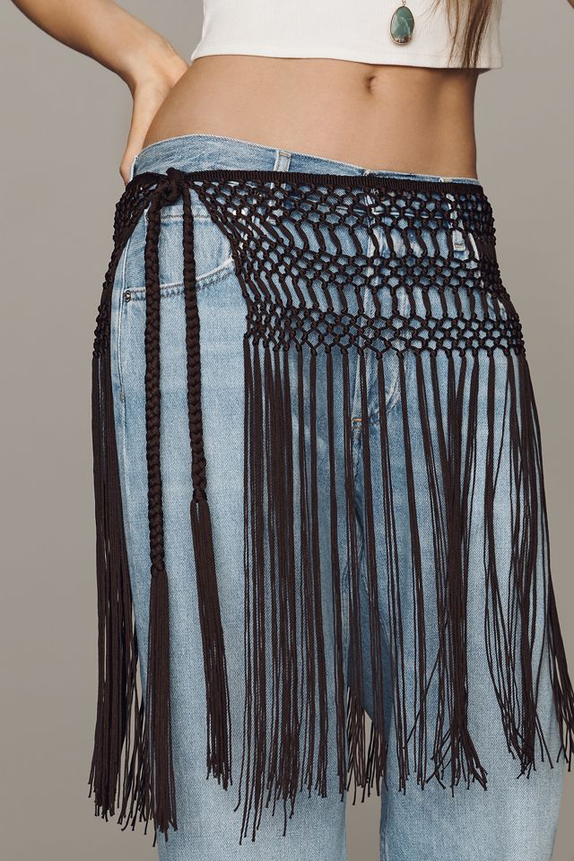 Elizabeth Gillett Fringe Mesh Sarong #3