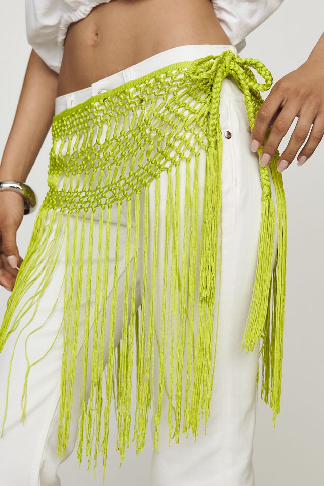 Elizabeth Gillett Fringe Mesh Sarong #1