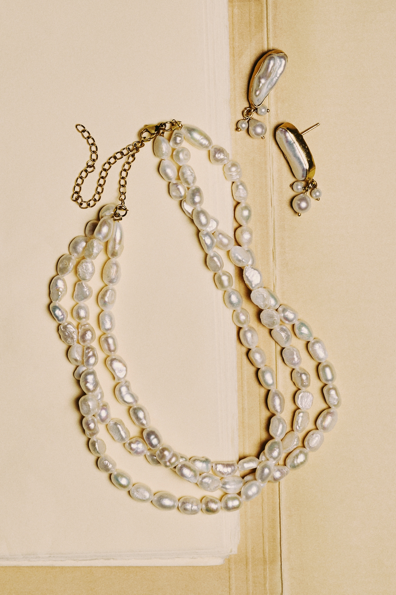 Bezel Freshwater Pearl Earrings