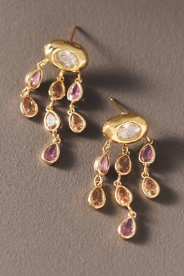 By Anthropologie Aurora Blush Cascade Earrings