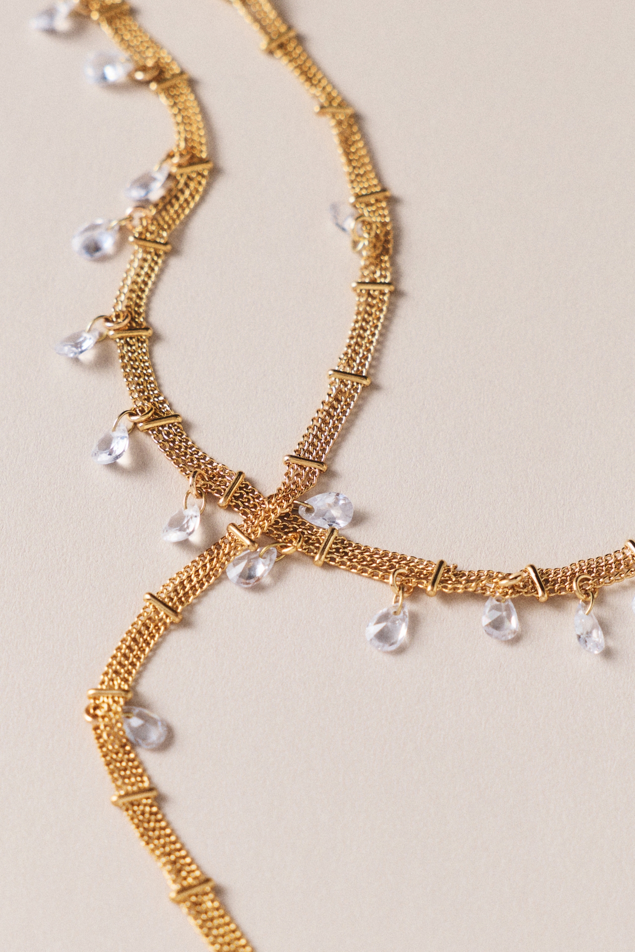 Fringe Beaded Scarf Necklace