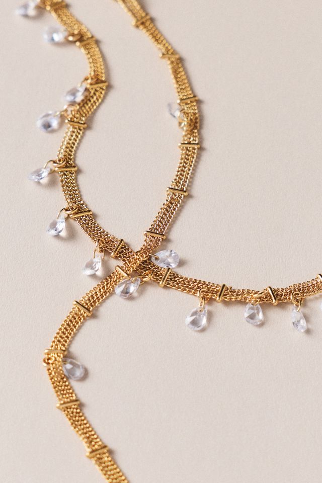 Fringe Beaded Scarf Necklace #3