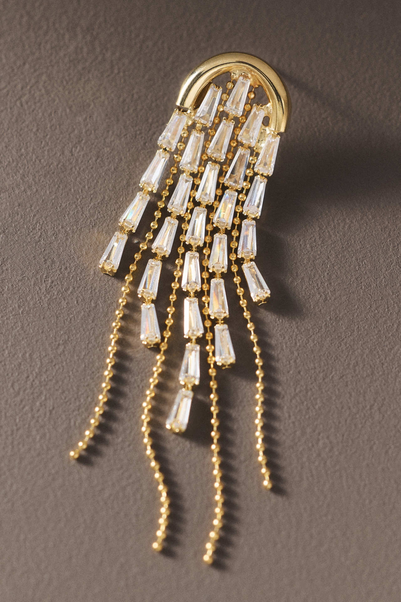 By Anthropologie Radiant Arch Fringe Earrings