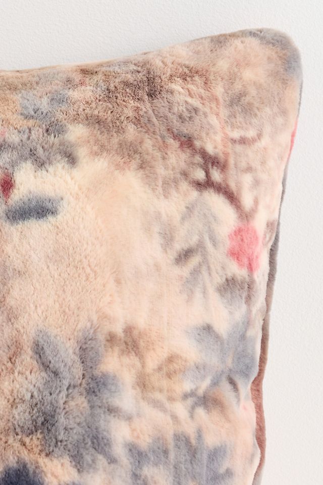 Printed Faux-Fur Pattern Throw Pillow #1