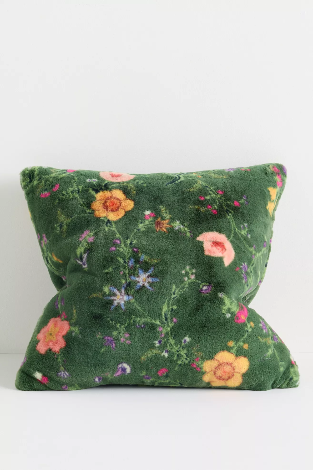 Printed Faux-Fur Pattern Throw Pillow - thumbnail 3