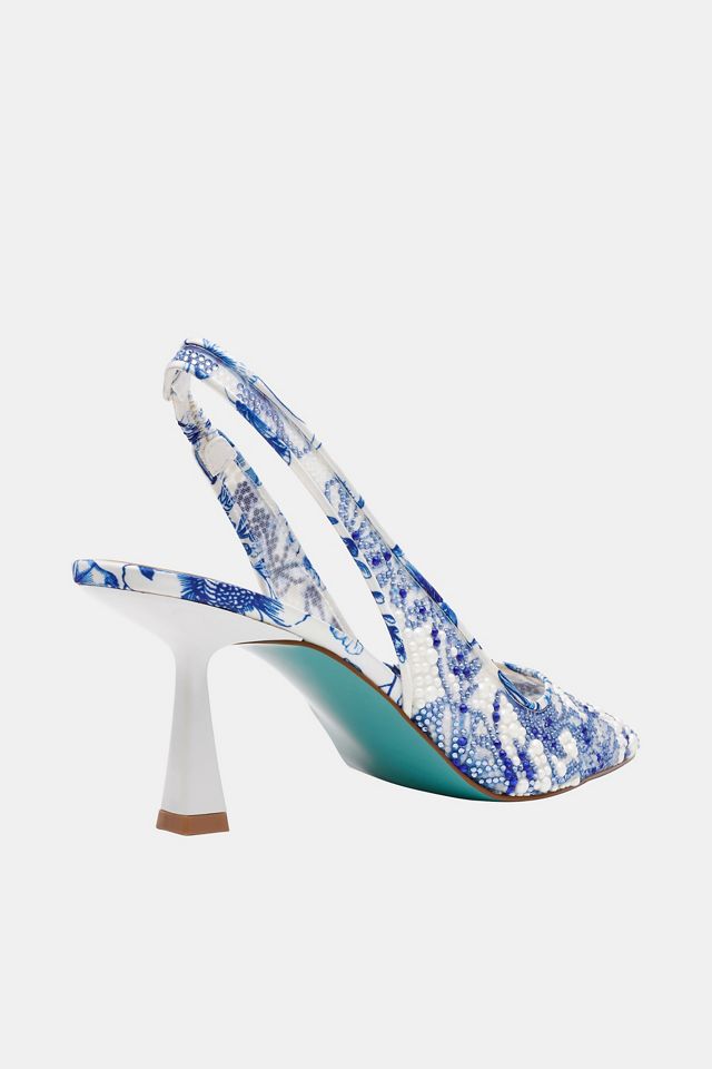 Betsey Johnson Beaded Slingback Heels #1