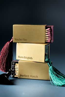 Skeem Engraved Metal Matchbox