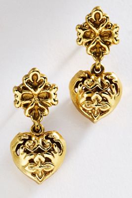 ALÉMAIS Filigree Heart Drop Earrings