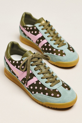 Gola Torpedo Polka-dot Sneakers In Green
