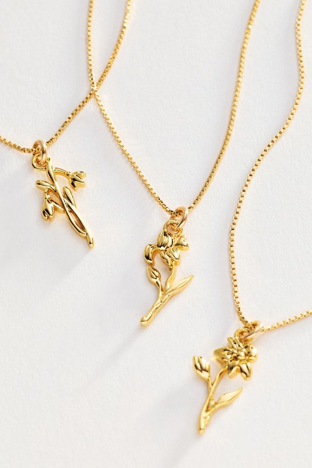 Set & Stones Elsie Birth Flower Necklace #1