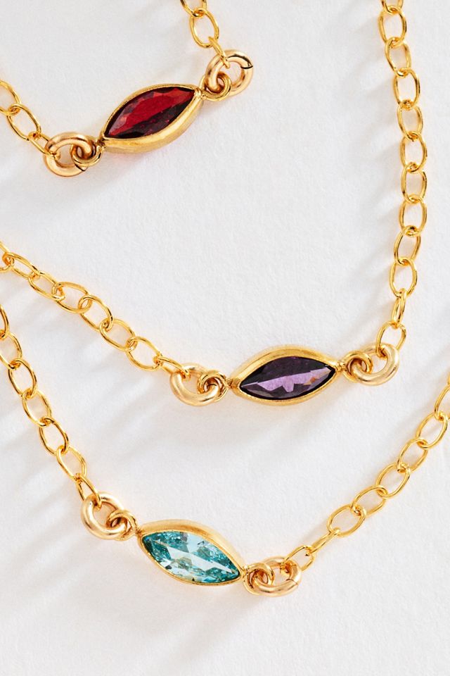 Set & Stones Marquise Birthstone Bracelet #1
