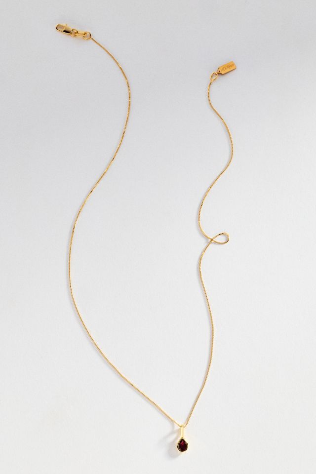 Set & Stones Teardrop Birthstone Necklace #2