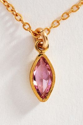 Set & Stones Marquise Birthstone Charm Necklace