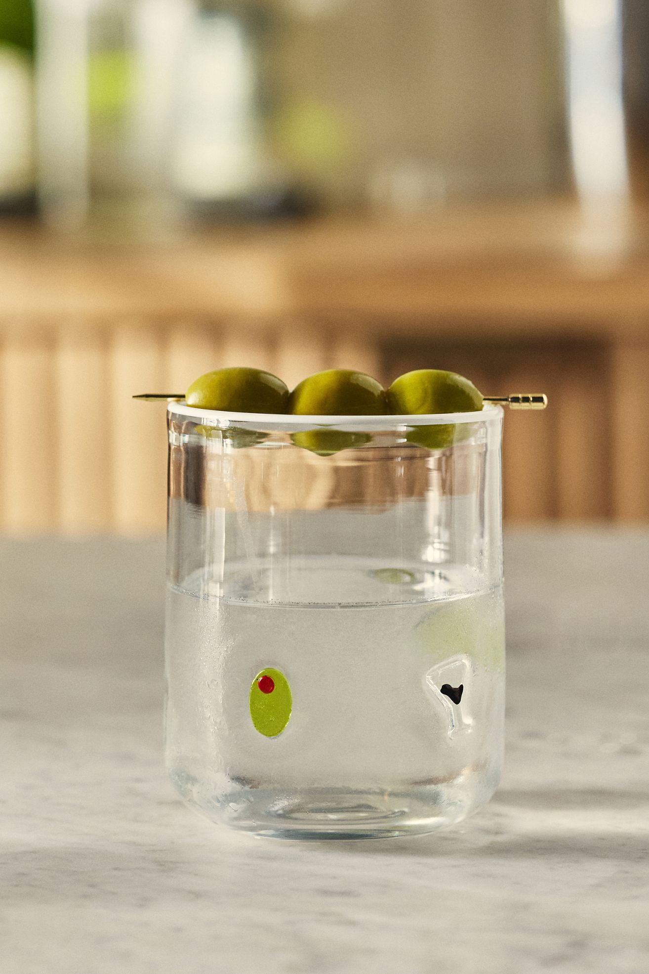 The Food & Drink Icon Juice Glass - Dirty Martini, One Size