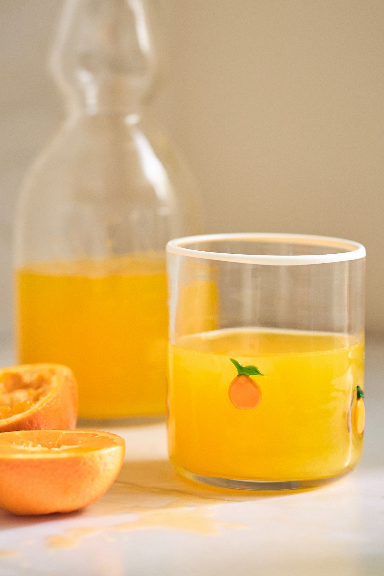 The Food & Drink Icon Juice Glass - Orange, One Size