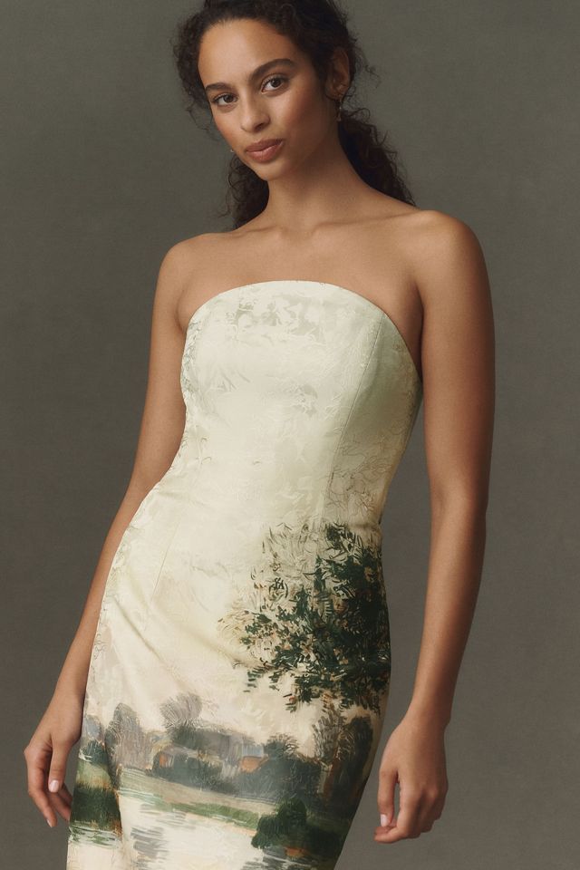 LEO LIN Ava Jacquard Bustier Maxi Dress #3