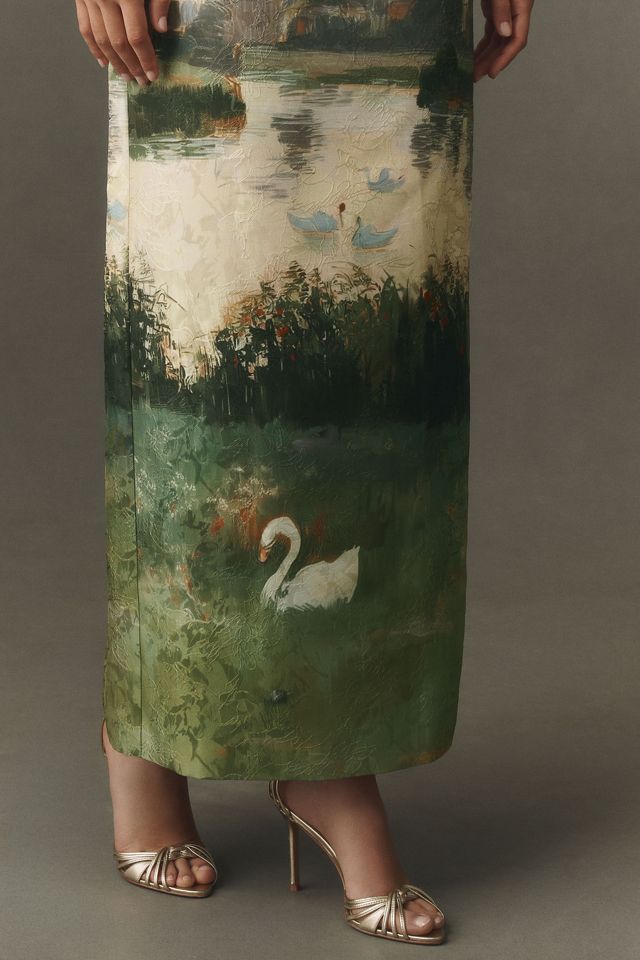 LEO LIN Ava Jacquard Bustier Maxi Dress #4