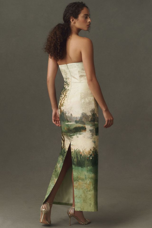 LEO LIN Ava Jacquard Bustier Maxi Dress #5