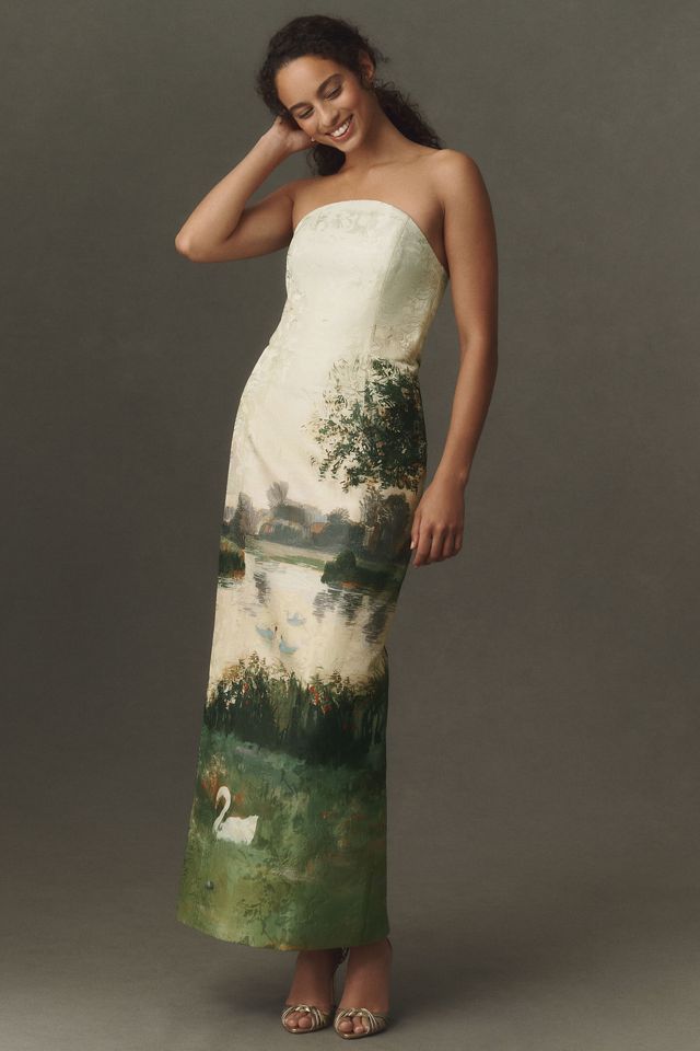 LEO LIN Ava Jacquard Bustier Maxi Dress #2