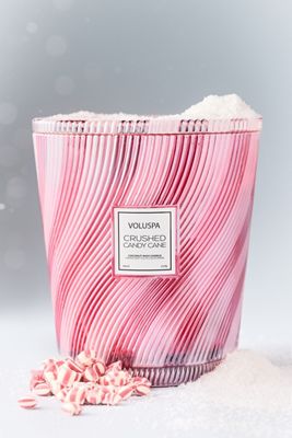 Voluspa Gourmand Crushed Candy Cane 5-Wick Hearth Glass Candle