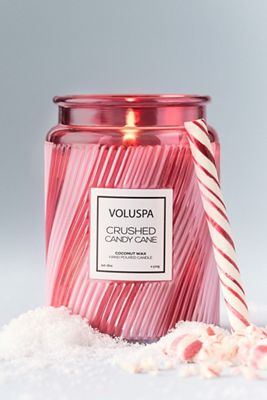 Voluspa Gourmand Crushed Candy Cane Glass Candle