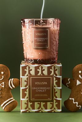 Voluspa Gourmand Gingerbread Chalet Boxed Glass Candle