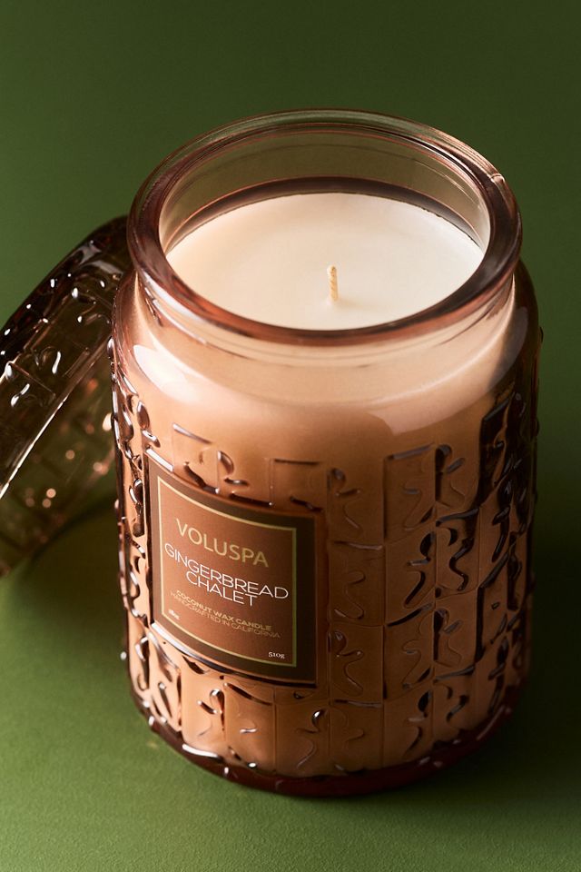 Voluspa Gourmand Gingerbread Chalet Glass Jar Candle #1