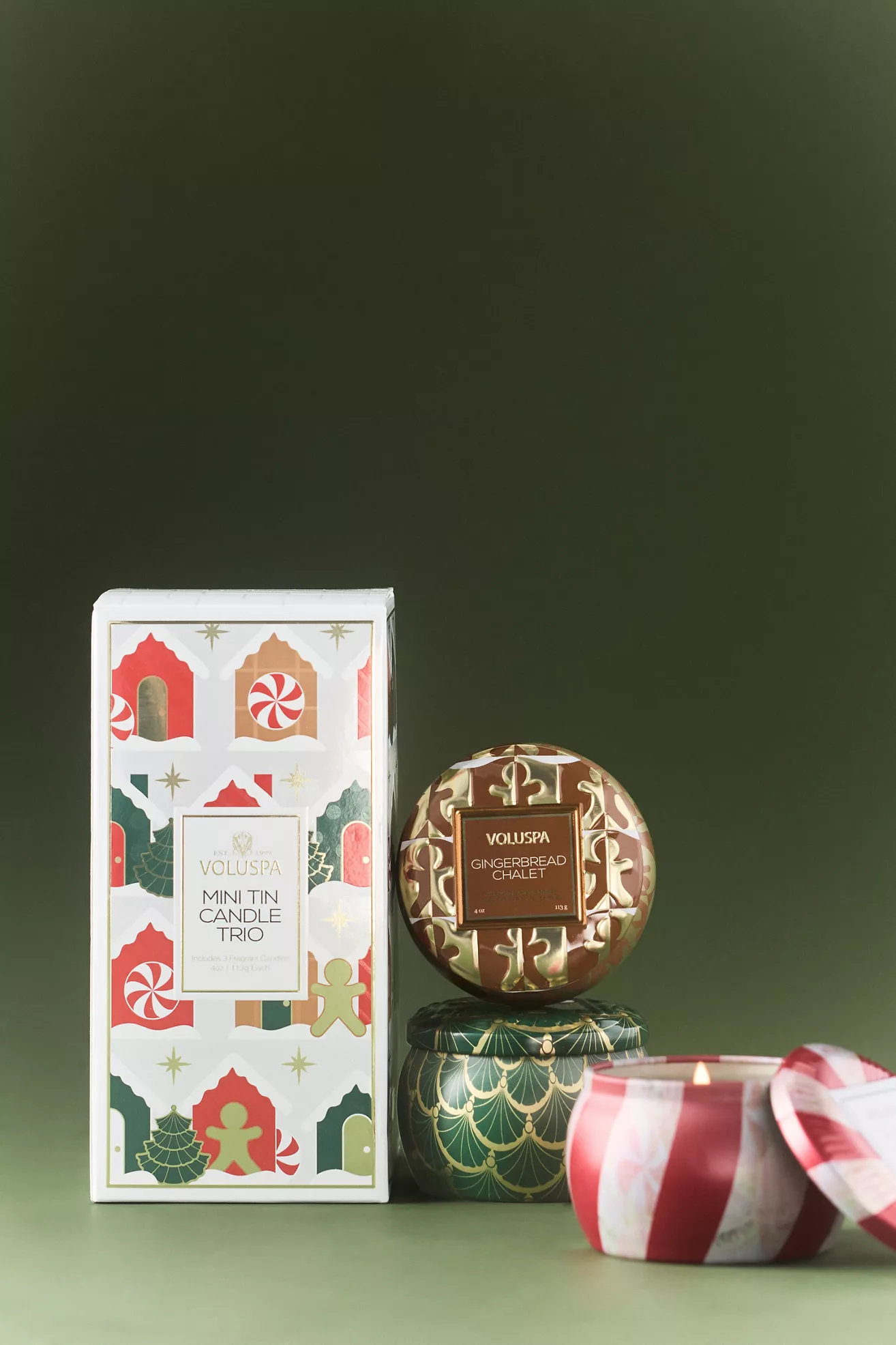 Voluspa Mini Tin Candle Trio Gift Set