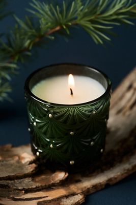 Voluspa Woody Noble Fir Garland Boxed Ornament Candle