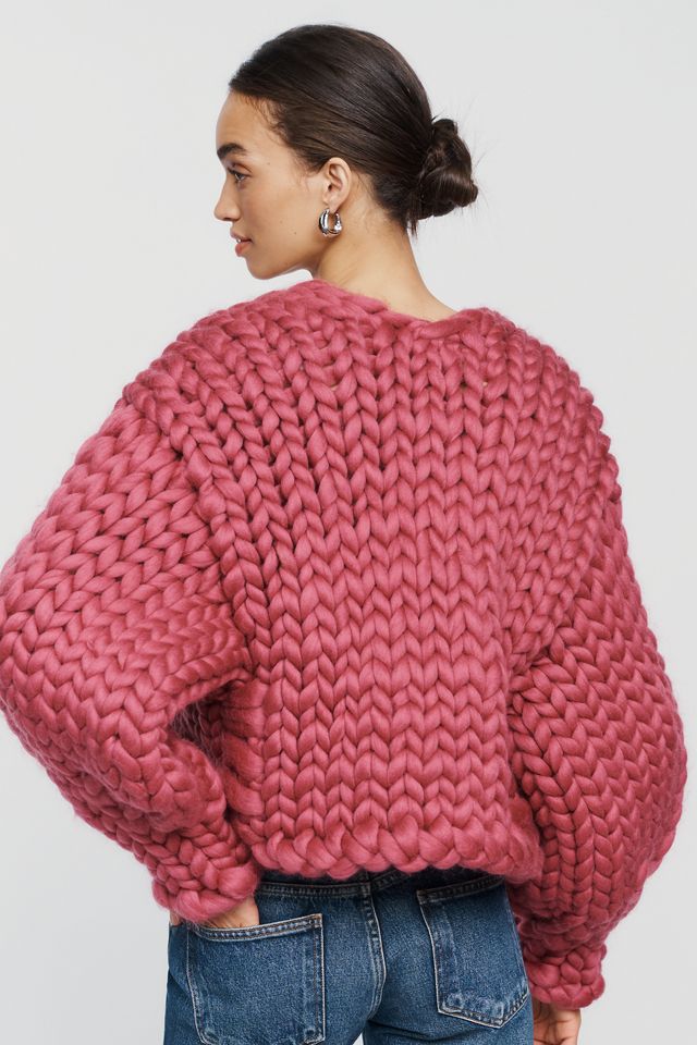 Hope Macaulay Mulberry 100% Wool Cardigan #1