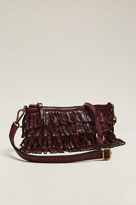 Campomaggi Natalia Fringed Crossbody Bag In Red