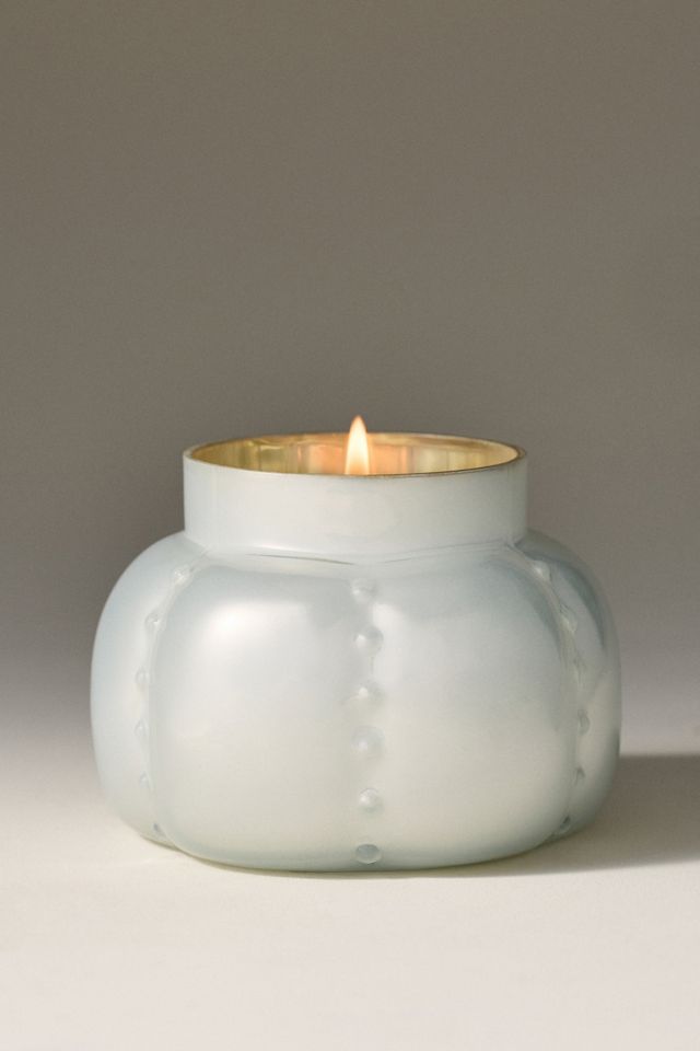 Candela in barattolo di vetro ornamentale da camino Capri Blue #3