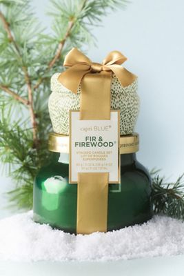 Capri Blue Fir & Firewood Stacking Candle Gift Set