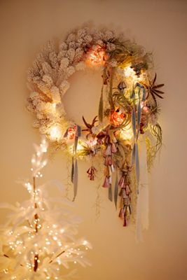 Faux Ivory Fir Wreath