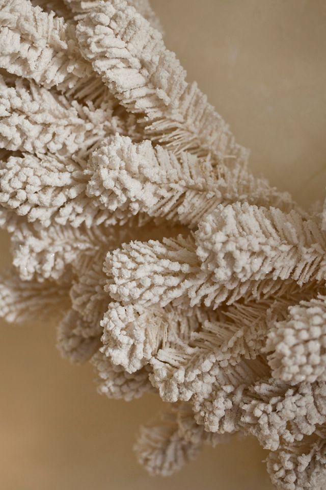 Faux Ivory Fir Wreath #1