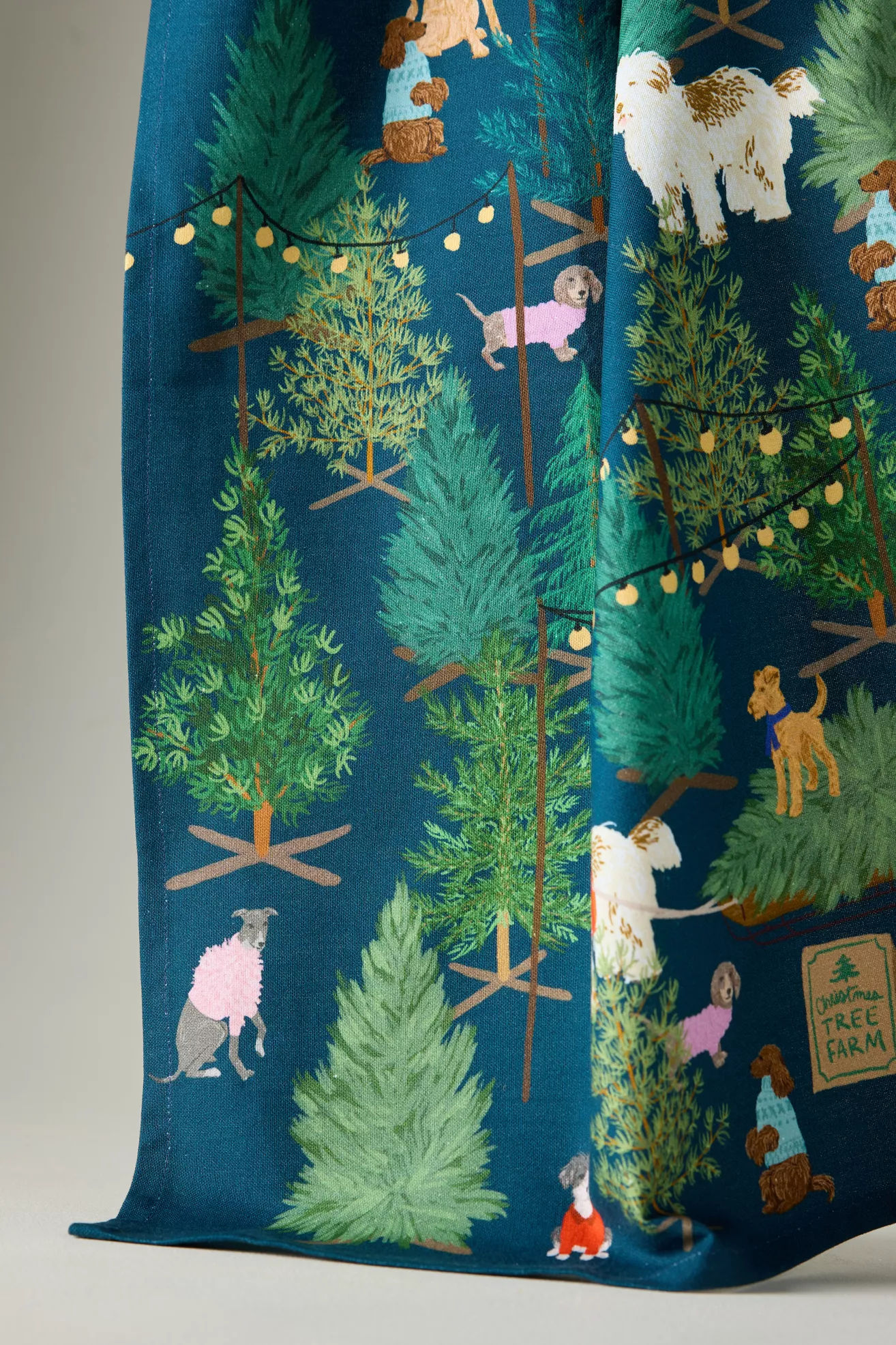 Cotton Christmas Tree Farm Dish Towel - thumbnail 3