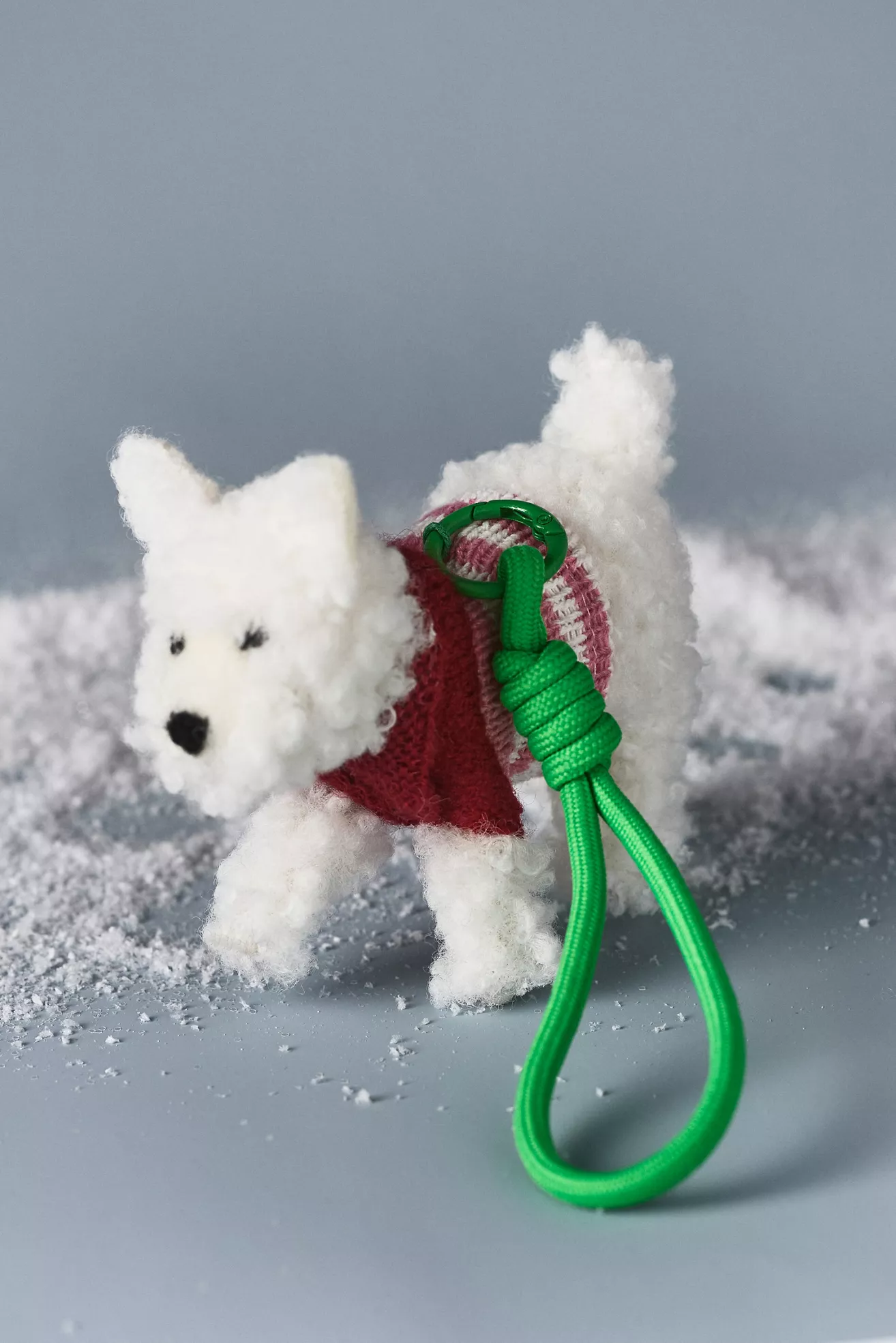 Felted Dog Walker Ornament - thumbnail 2