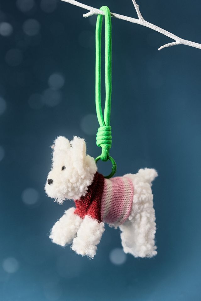 Felted Dog Walker Ornament #2