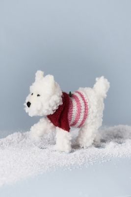 Felted Dog Walker Ornament