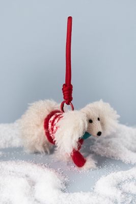 Felted Dog Walker Ornament