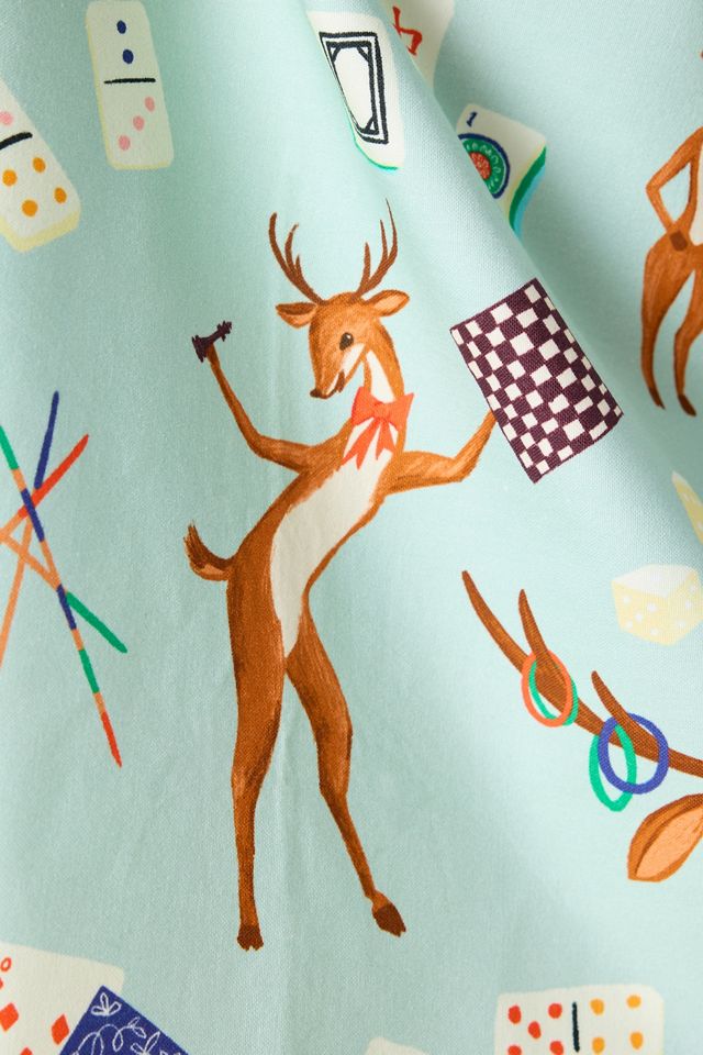 Cotton Reindeer Games Dish Towel #2