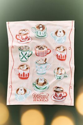 Cotton Holiday Warm Wishes Dish Towel