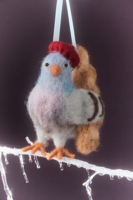 Felted City Pigeon Icon Ornaments