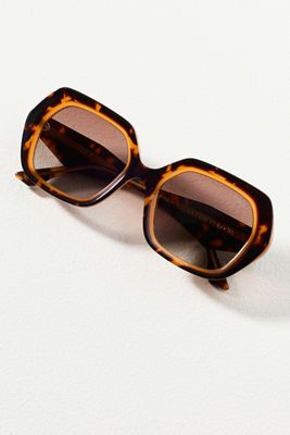 I-SEA Colorblock Geo Retro Sunglasses