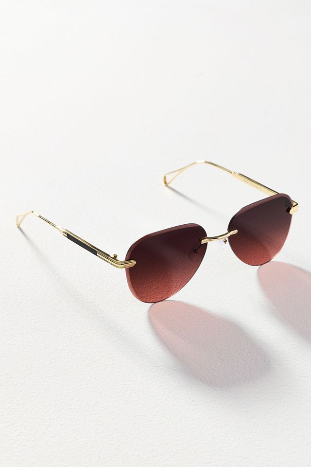 I-SEA Frameless Ombre Aviator Sunglasses #1