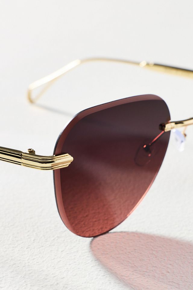I-SEA Frameless Ombre Aviator Sunglasses #2