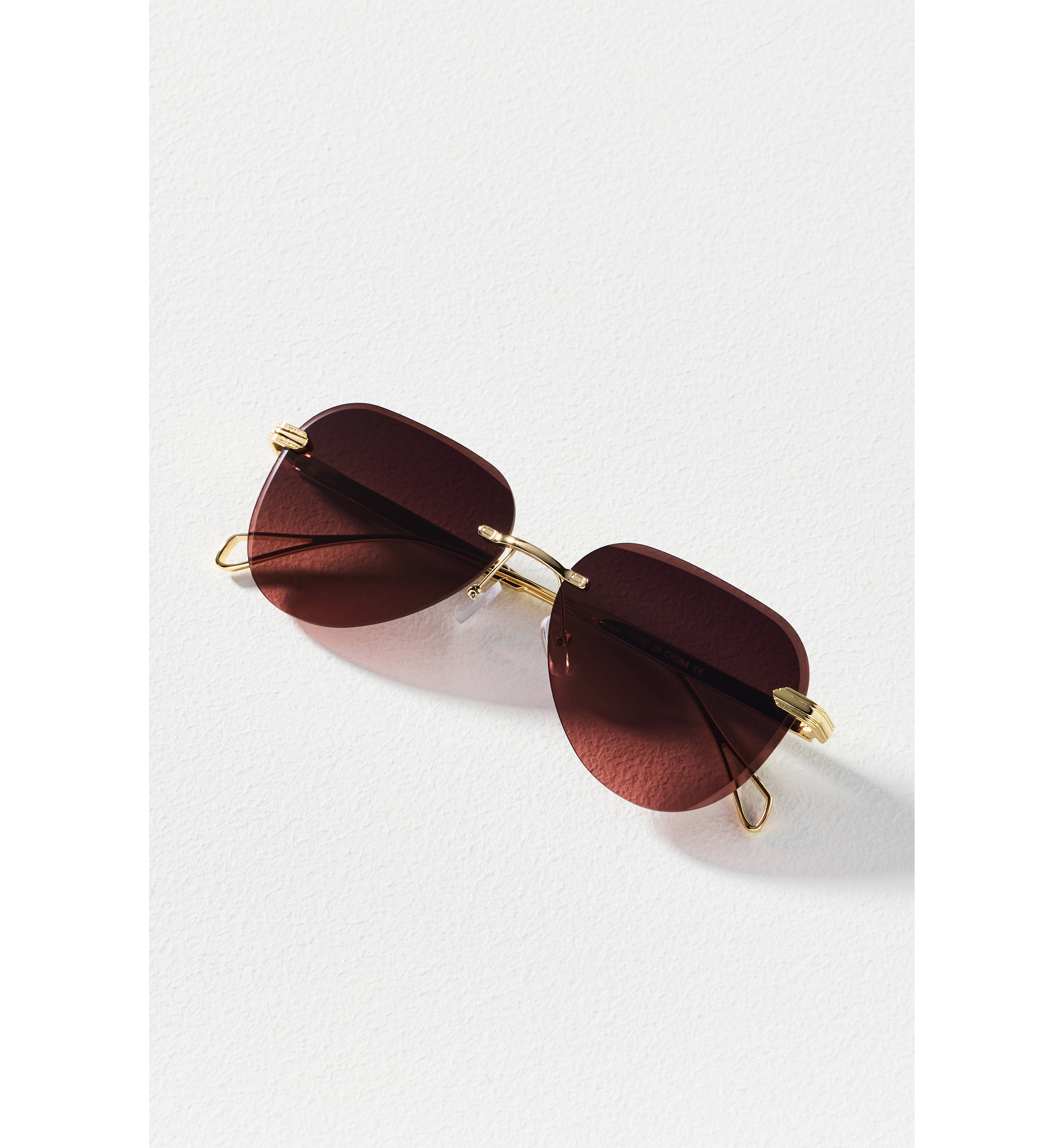 I-SEA Frameless Ombre Aviator Sunglasses