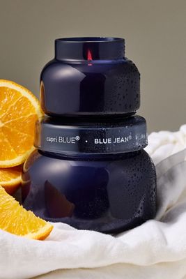Capri Blue Woody Blue Jean Glass Jar Candle
