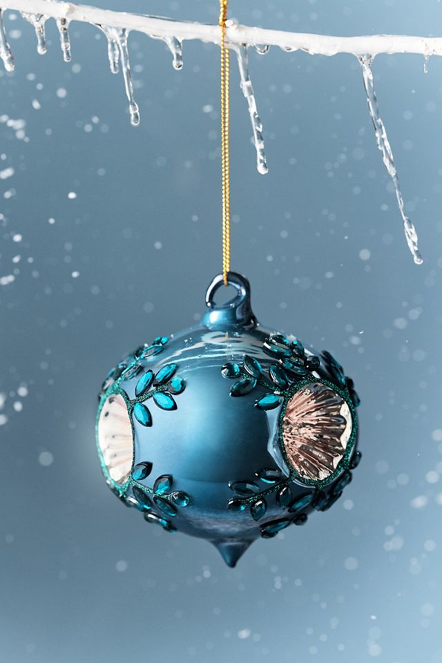 Vintaged Jeweled Bauble Ornament #1